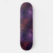 Cool Black violet Red Spider Web Design Skateboard (Recto)
