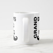 Cool Black & White Vaderdag Grand Dad's Big Extra Grote Beker (Achterkant)