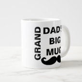 Cool Black & White Vaderdag Grand Dad's Big Extra Grote Beker (Voorkant rechts)