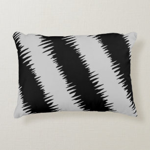 Cool Black Zigzag Striped Pattern Decoratief Kussen
