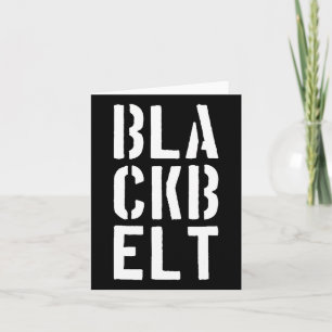 Cool Blackbelt Martial Arts Gift Bold Black Belt Kaart
