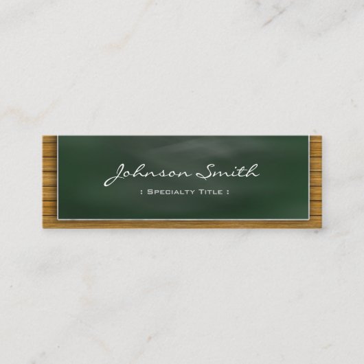 Cool Blackboard Chalkboard - Schoolleraar Mini Visitekaartje (Voorkant)