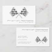 Cool blanc À damiers Carte de visite d'indicateur (Devant / Derrière)