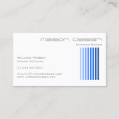 Cool blanc, bleu et gris moderne - Carte de visite (Dos)