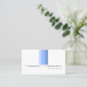 Cool blanc, bleu et gris moderne - Carte de visite (Debout devant)