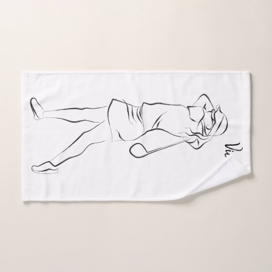 Cool Blanc Moderne Ajouter Votre Nom Customisé Dam (Serviette à main)