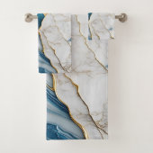 Cool Blanc Turquoise Marbre Pierre Or (En situation)