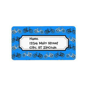 Cool Blauwgroen Turquoise Blauw  Fietsen Etiket