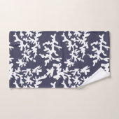 Cool Bleu Bleu Blanc Coral Reef Motif (Serviette à main)