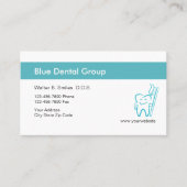 Cool Bleu Dentiste Carte de visite (Devant)