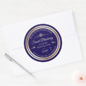 Cool Bleu foncé Produit Étiquette Gold Frame avec  (Enveloppe)
