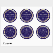 Cool Bleu foncé Produit Étiquette Gold Frame avec  (Feuille)