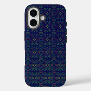 Cool bleu géométrique Carré iPhone / coque ipad