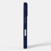 Cool bleu géométrique Carré iPhone / coque ipad (Verso / Droite)