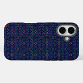 Cool bleu géométrique Carré iPhone / coque ipad (Verso (horizontal))