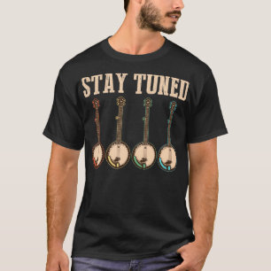 Cool Blijf op de hoogte van Funny Retro Banjos Blu T-shirt