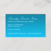 Cool Blue and Green Blanchisserie Services Carte d (Dos)