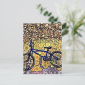 Cool Blue Bike Concentric Circus Mosaic Pattern Briefkaart (Staand voorkant)