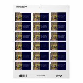 Cool Blue Bike Concentric Circus Mosaic Pattern Etiket (Full Sheet)