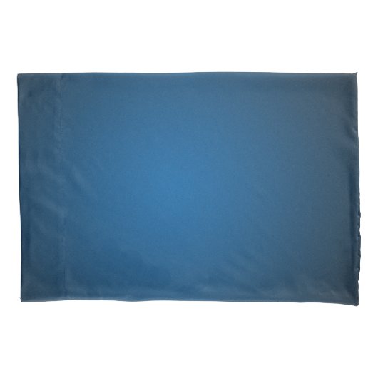 Cool Blue-Black Grainy Vignette Kussensloop (Voorkant)