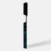 Cool Blue Black Hypergalaxy Abstract Line Monogram iPhone Hoesje (Rechterkant)