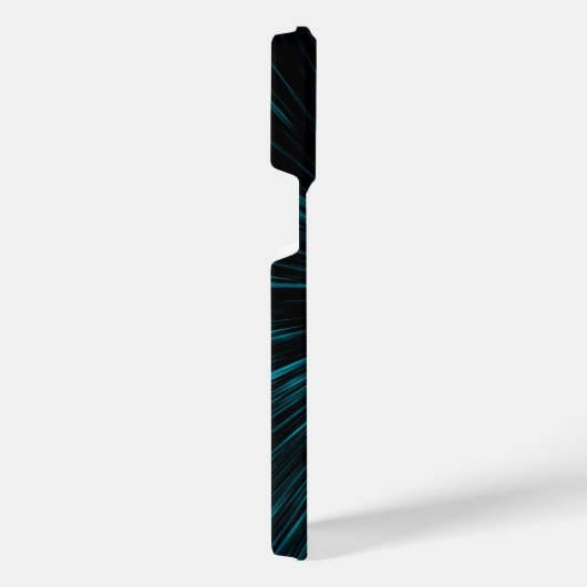 Cool Blue Black Hypergalaxy Abstract Line Monogram iPhone Hoesje (Rechterkant)