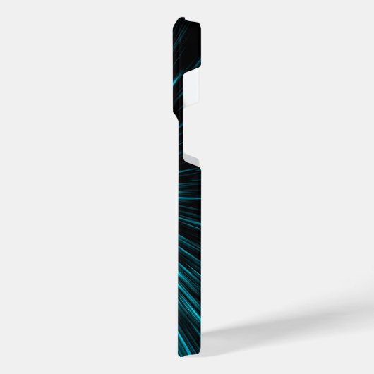 Cool Blue Black Hypergalaxy Abstract Line Monogram iPhone Hoesje (Linkerkant)