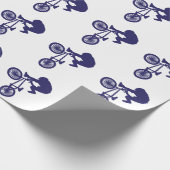 Cool Blue BMX Biker Cadeaupapier (Hoek)