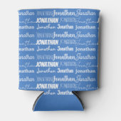 Cool Blue Boys Naam Font Collage Custom Teen Blikjeskoeler (Voorkant)