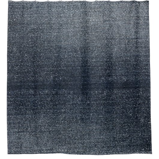 Cool Blue Denim Rustic Look Douchegordijn (Voorkant)