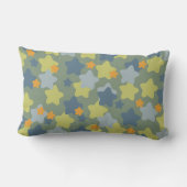 Cool Blue en Green Star Camo Boys Room Kussen (Achterkant)