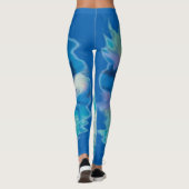 Cool Blue Fantasy Unicorn Airborsthart Leggings (Achterkant)