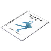 Cool Blue Figater Skater Notitieboek (Linkerzijde)