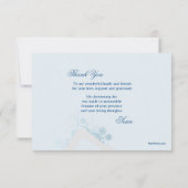 Cool Blue Flat Foto Dank je Bedankkaart (Achterkant)