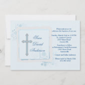 Cool Blue Flat Invitation religieuse (Devant)
