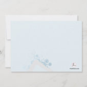 Cool Blue Flat Invitation religieuse (Dos)