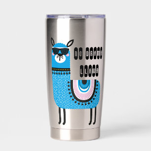 Cool Blue Geen Drama Lama Geïsoleerde Drinkbeker