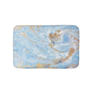Cool Blue Gold Marble, Granite, Stone Texture Badmat