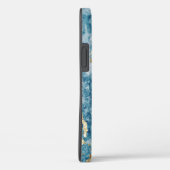Cool Blue Gold Stone Unieke Case-Mate iPhone Case (Achterkant / Rechts)