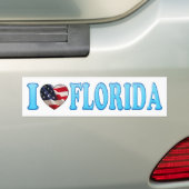 Cool Blue I heart Florida - Bumper Sticker (En voiture)