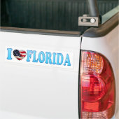 Cool Blue I heart Florida - Bumper Sticker (Sur camion)