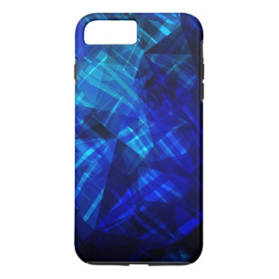 Cool Blue Ice Geometric Patroon iPhone 8 Plus / 7 Plus Hoesje