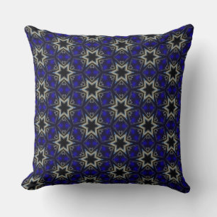 Cool Blue Ice Square met Star Design Sierkussen