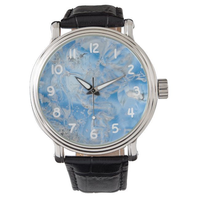 Cool Blue Iceberg Horloge (Voorkant)