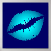 Cool Blue Kiss Poster (Voorkant)