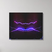 Cool blue lightning storm canvas afdruk (Voorkant)