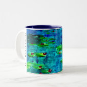 Cool Blue Lilypad Pond Workshop Mok (Voorkant links)