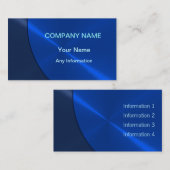 Cool Blue Luxury Metal Visitekaartjes (Voorkant / Achterkant)