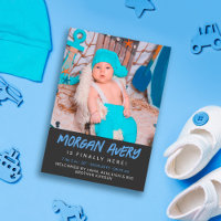 Cool Blue Marker Font Nieuwe Baby Boy Foto