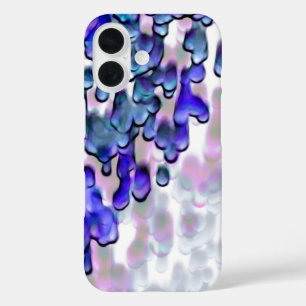 Cool Blue Melting Effect Abstract iPhone 16 Hoesje